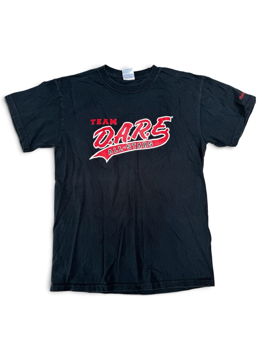 DARE Retro Graphic T Shirt Black M